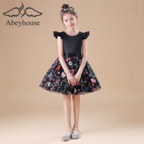 Girls high-end violin playing clothes childrens dresses princess dresses childrens concerts wedding flower children