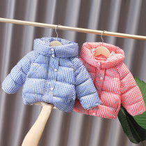 Baby winter coat girl cotton clothes 2021 new childrens cotton coat foreign style long girl thick padded jacket