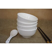 Ceramic small white bowl Commercial dining hall thickened rice bowl Hotel small bowl Hotel about to drink soup bowl