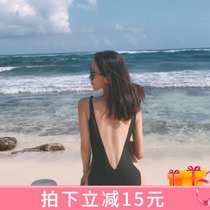 Japanese new 2021inS slim one-piece swimsuit women sexy hot spring swimsuit fat MM bikini Korean