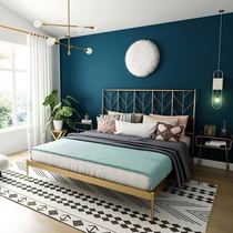 Nordic Wrought Iron bed Double bed 1 8 Golden Princess bed Master bedroom Iron frame bed 1 5 Simple modern single bed 1 2