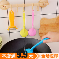 Home long handle stainless steel wire ball washing pan brushed kitchen Hanging decontamination dishwashing brush with replacement head