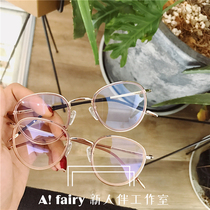 New Korean version of ulzzang retro small face flat mirror Net red with myopia mirror frame women tide number