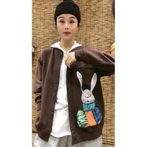 Bingbing size cotton linen clothing 9013 rabbit coat (wear 90-160kg)