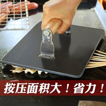 Night market stall plate squid iron plate cooking string processing bacon roll anti-scalding special equipment 304 press cake stall