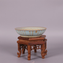 Song Dynasty Ru Kiln antique porcelain Jingdezhen antique jewelry retro opening disc gold crafts decoration small ornaments