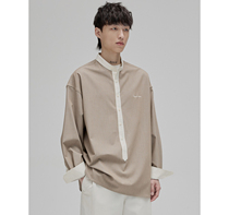 NANS  zero colored fiber color textile coloured stripes coloured splicing embroidery dotted with a round contoured shirt