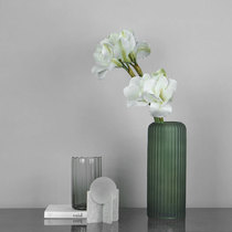 Namo simple modern frosted green flower arrangement vase gray transparent water ripple vase living room desktop ornaments