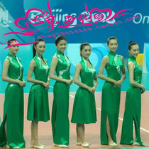 Olympic cheongsam dress Group cheongsam Ladies wedding cheongsam dress Etiquette clothing customization
