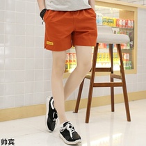 Summer mens running fitness shorts mens cotton casual Joker candy color three-point pants loose beach pants