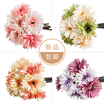 European home decoration flower simulation chrysanthemum silk flower Daisy dried flower indoor table floral ornaments fake flower arrangement