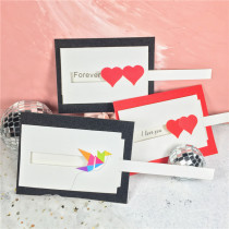 Cake decoration manual push and pull love cake insert card thousand paper crane love blessing words confession greeting card forever