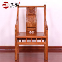 Mahogany furniture Burma pear circle chair Chinese style solid wood antique master chair chair tea chair armchair leisure chair
