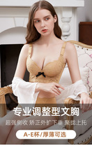 Adjusting bra beauty salon small chest large collection of auxiliary milk Side collection upper support anti-sagging external oil underwear