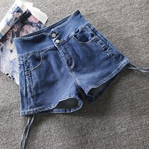 Denim Shorts Woman Spring Summer 2022 New Tibutt Small Sub High Waist Display Slim Loose Strap Ultra Short Broadlegged Hot Pants