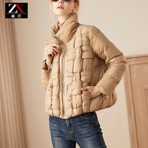 Winter 2020 New Women solid color high collar casual Joker bread clothing long sleeve thick duck down jacket 1366