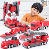 Magnetic assembly toy car children puzzle boy shape-shifting