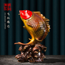 Zhu Bingren Copper Feiyue Tengda Bedroom Decoration Copper Crafts Living Room Decoration Desk Fish Decoration