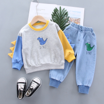 Boys autumn clothes set Boys autumn clothes two-piece baby boy foreign boy handsome spring and autumn clothes