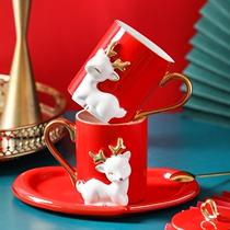 Creative Relief Ceramic Couple Cups A Couple Wedding Gifts Send Newcomer Upscale Practical Mark Cup Gift Box Suit