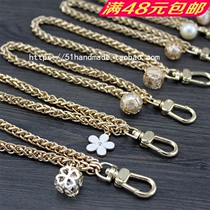  7mm thick handbag chain Handbag chain Small carrying belt Wrist chain Lantern chain Handmade DIY bag Light gold metal chain accessories