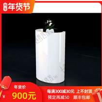 Brief Arc Foreground Reception Desk Image Desk Grilled Lacquered Fashion Semi-circular Talk Desk Front Desk Small Cashier Desk Bar