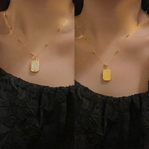 Retro niche design metal rose necklace female temperament simple and versatile personality long titanium steel clavicle chain