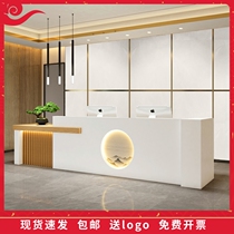 Company Hotel Lobby Front Desk Beauty Painting Bar Simple Modern Cash Counter Desk