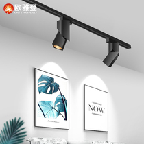 Creative personality Nordic track light led spot light Open living room clothing store background wall small ceiling downlight square