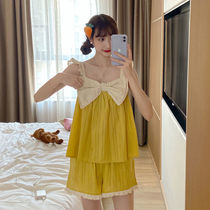 Summer Season 2020 New Princess Wind Sweetness Shorts Suit Extractable Damp Harness Pyjamas Pyjamas Womens Home Clothing Two Sets