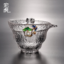 Rhyme Japanese decals first snow cover Bowl crystal glass three talent tea bowl hand grab pot tea divider cup tea set
