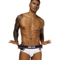 Foreign Trade Exploits Amazon Sexy Pure Color Underpants Men ORLVS Pure Cotton Breathable Triangle Pants