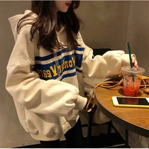 Hooded Sweatshirt Women Spring and Autumn 2021 New Korean version of ins Student Loose Joker Super Fire cec Long Sleeve Jacket