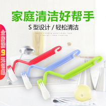 Toilet S toilet brush Long handle curved toilet brush Dead angle gap cleaning brush Toilet inside decontamination brush