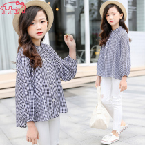 Fat Girl Shirt Long Sleeve Spring Autumn Dress New Korean Version CUHK Tong Ocean Korean Version Black And White Plaid Shirt Blouse