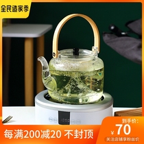 Home Glass Cold Kettle High Temperature Resistant heat and explosion resistant large capacity to heat cool teapot juice Beverage teapot