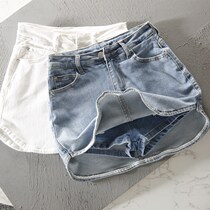 100 Lap Bag Hip Jeans 2022 Summer New Korean Version Fashion A-word Step Skirt High Waist Denim Short Skirt Woman