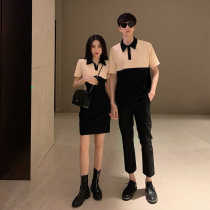 Fashion Lovers Dress 2022 Summer New Care Machine Design Sensational Dress Male Polo Collar Short Sleeve Blouse