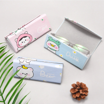Cartoon glasses box female portable anti-compression folding lightweight male myopia eye storage box sunglasses box