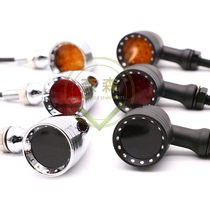 Retro motorcycle modified metal LED direction turn signal Harley Yamaha Triumph Cruise Prince Bullet Type