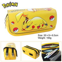 Pikachu pencil bag pet elf Net red cute bikachu primary and secondary school students stationery box Large Capacity men and women