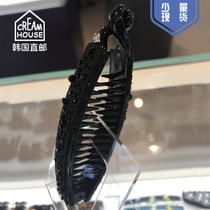 (CreamHouse) Korea minimalist crystal vertical clip horsetail clip banana clip hair accessories JP015