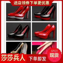 1:6 soldier model height-increasing female high heels suitable for Phicen all-wrapped rubber steel bone female prime body