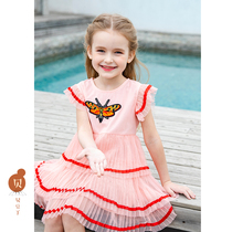 Girls Dress Summer Dress 2021 Princess Dress Childrens Summer Net Red Tide Small Childrens Wear Baby Dress