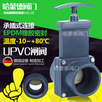  UPVC plastic PVC RV sewage gate valve flapper valve Plastic pull plate valve DN40 50 63 75 100 110