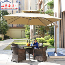 Outdoor beach umbrella Courtyard Rome Umbrella Outdoor Villa Garden Swing Stall Quadrilateral Solar Super Large Commercial Umbrella