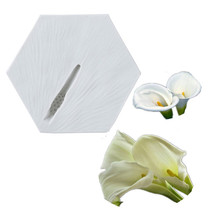New product simulation sugar flower texture silicone mold die-press loaf flower leaf mold Calla flower heart petals