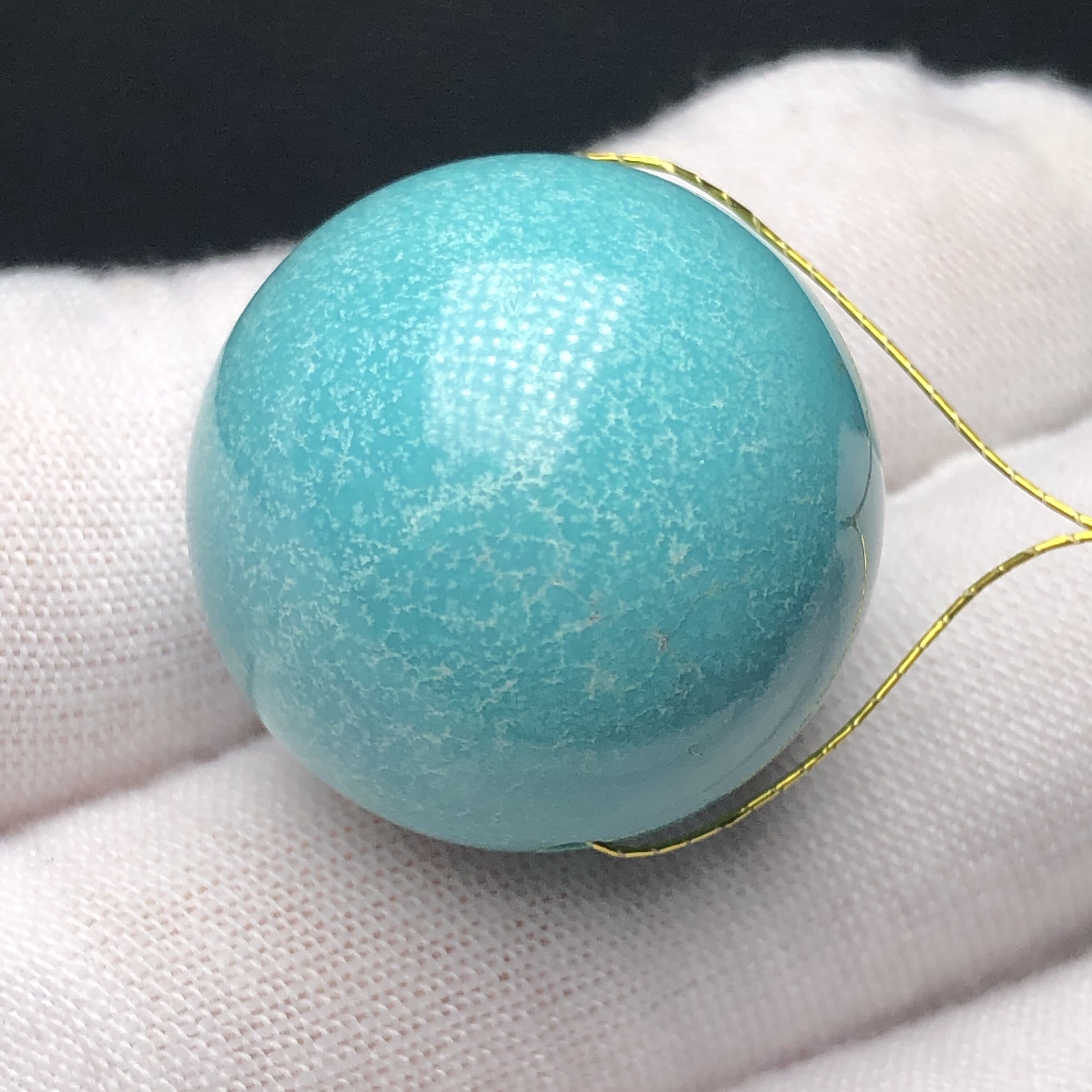 High-quality high porcelain turquoise round beads 23mm loose bead single bead with beads