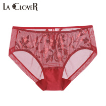 LACLOVER LOVE RED SERIES RED LUCK LACE mid-rise BOXER LC23JW1
