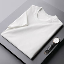 Fugui bird summer new short sleeve T-shirt mens solid color fashion half sleeve white loose Joker base shirt